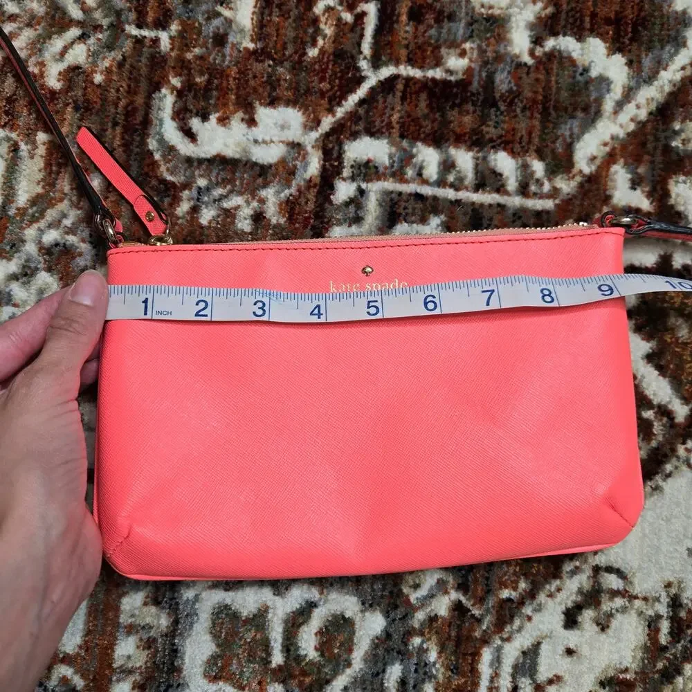 Kate Spade New York Mikas Pond Janelle Crossbody Bag Coral Gold Travel Small